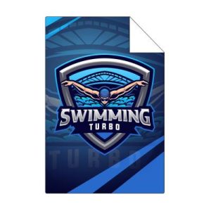 TOALLA ALGODON-MICROFIBRA (145 x100) SWIM-LOGO