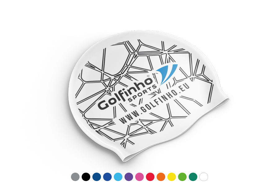 A6016 - Golfinho” Custom Swim Cap Silicone – 55gr