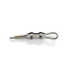 E5199-Double Cable Clamp Stainless Steel – 4mm