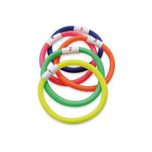 Game of 5 rings, flexible, numbered and submersible