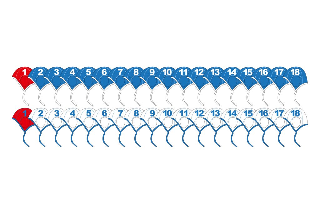 PBT Water Polo Caps Set – 36 units