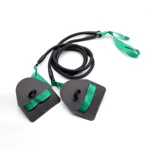 Exercise band with paddles