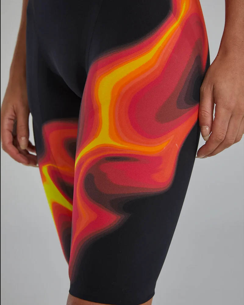 VZINOB6A-937 - WOMEN'S VENZO OPEN BACK SWIMSUIT – INFRARED - Image 5