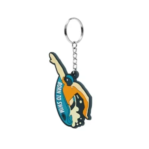 98264 - BORN TO SWIM KEYCHAIN